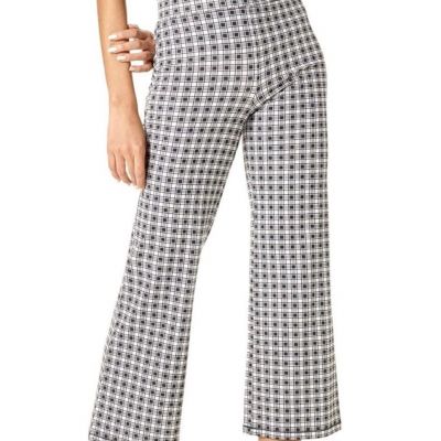 HUE HUE Women's Cotton Fashion Leggings, Black Gingham -2X